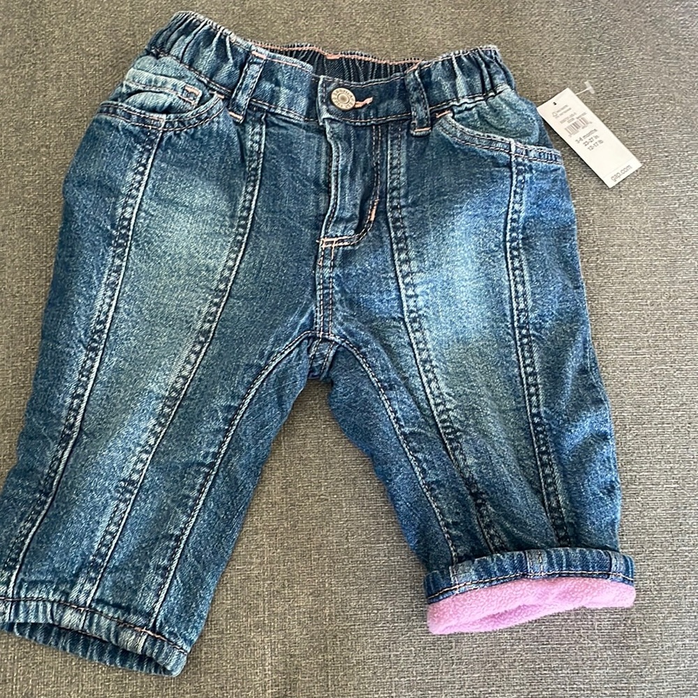 NWT Gap 3-6 month fleece lined jeans